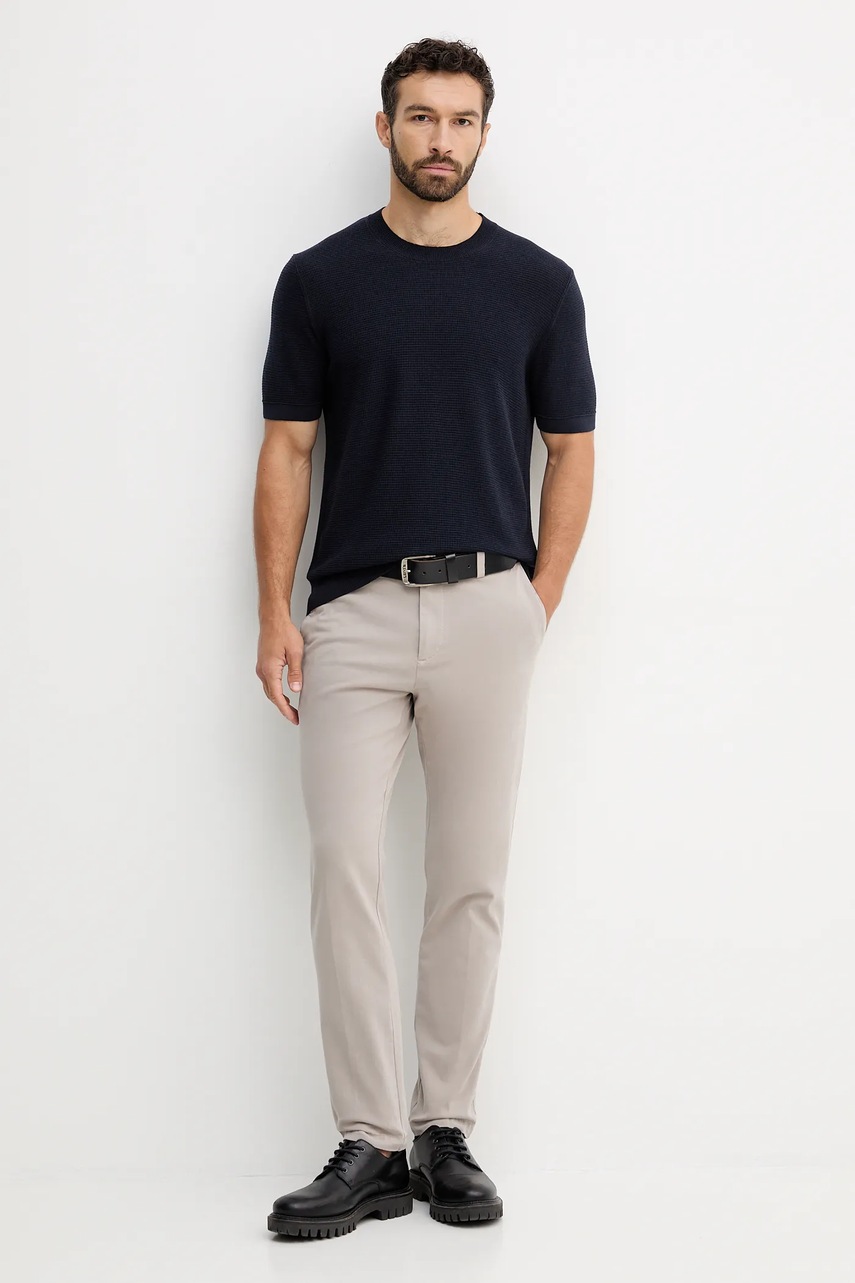 Футболка BOSS цвет синий однотонная 50543161