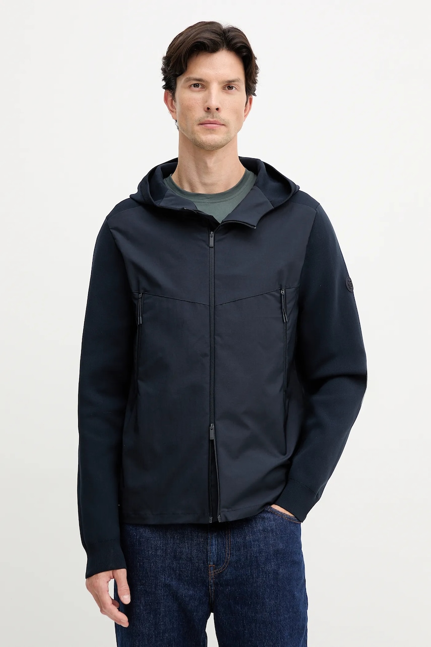 BOSS geacă culoarea bleumarin, de tranzitie, 50544686