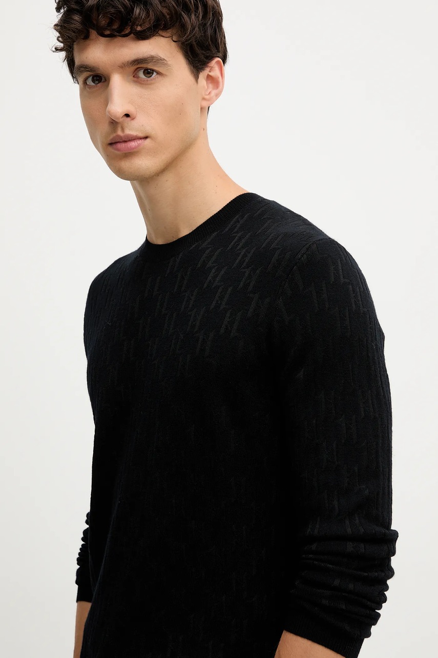 Svetr z vlněné směsi Karl Lagerfeld (obrázek 4)