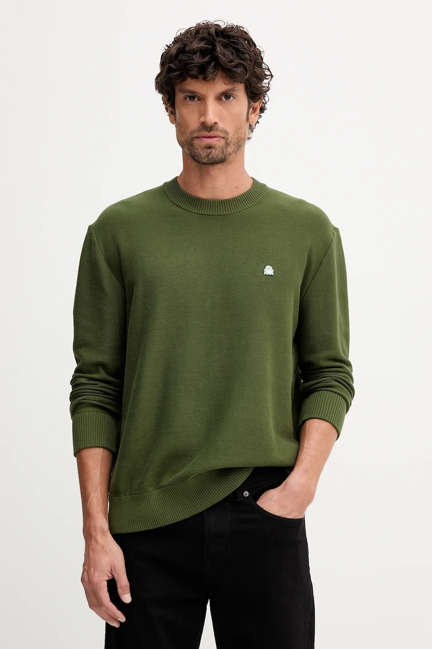 United Colors of Benetton pulover culoarea verde, 1V4KU10AF