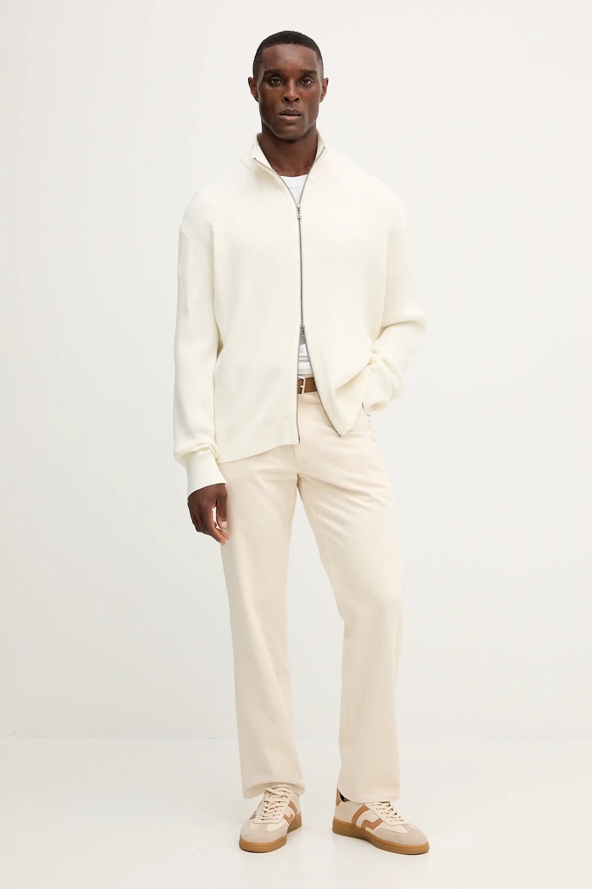 Кардиган с примесью шерсти Armani Exchange цвет бежевый XM000912 AF10348