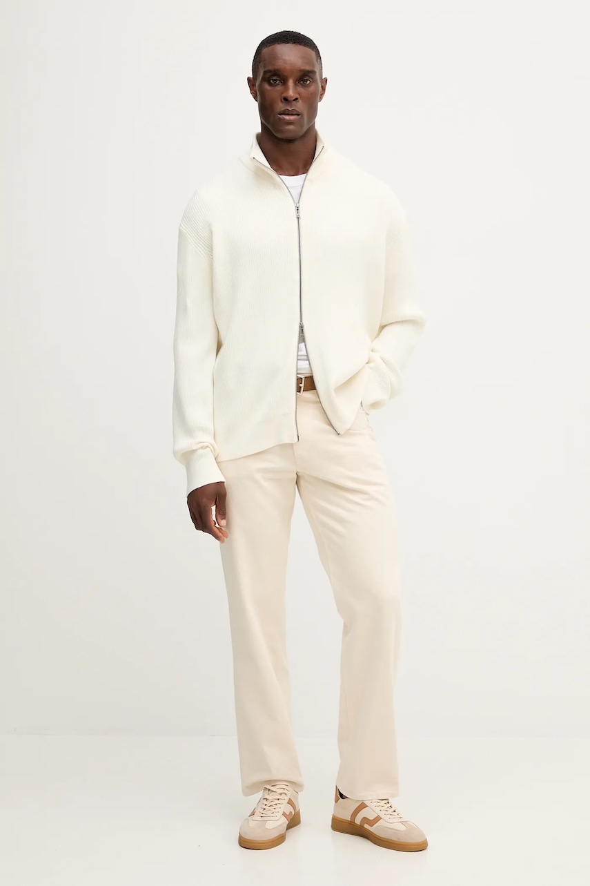 Кардиган с примесью шерсти Armani Exchange цвет бежевый XM000912 AF10348 Кардиган с примесью шерсти Armani Exchange цвет бежевый XM000912 AF10348