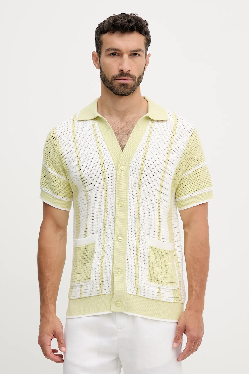 Frescobol Carioca cardigan din bumbac culoarea verde, 2599.432