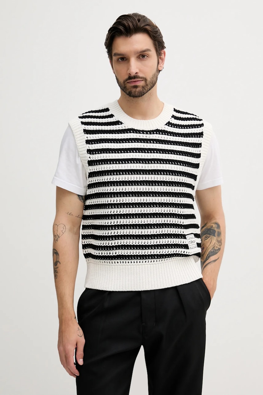 Levně Bavlněná vesta Tommy Hilfiger x F1 THE MOVIE pánská, černá barva, MW0MW41385