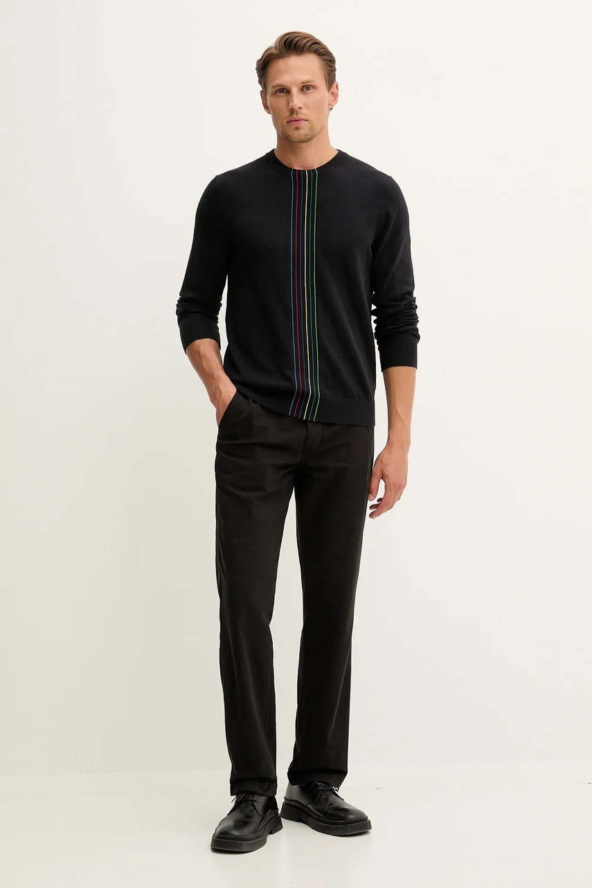 Свитер с примесью шерсти PS Paul Smith цвет чёрный лёгкий M2R-491Z-T22513