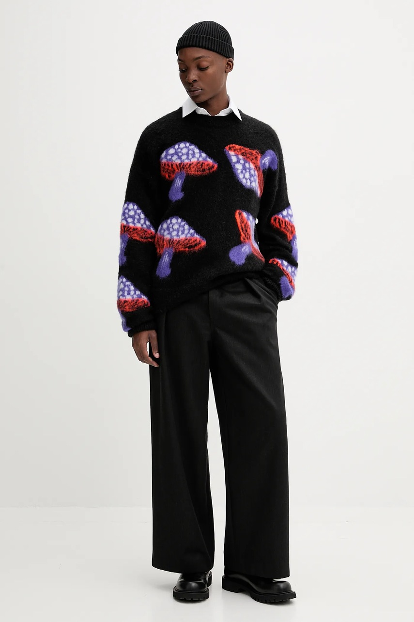 Свитер с добавлением мохера MSGM цвет чёрный тёплый 3940MM200.257599