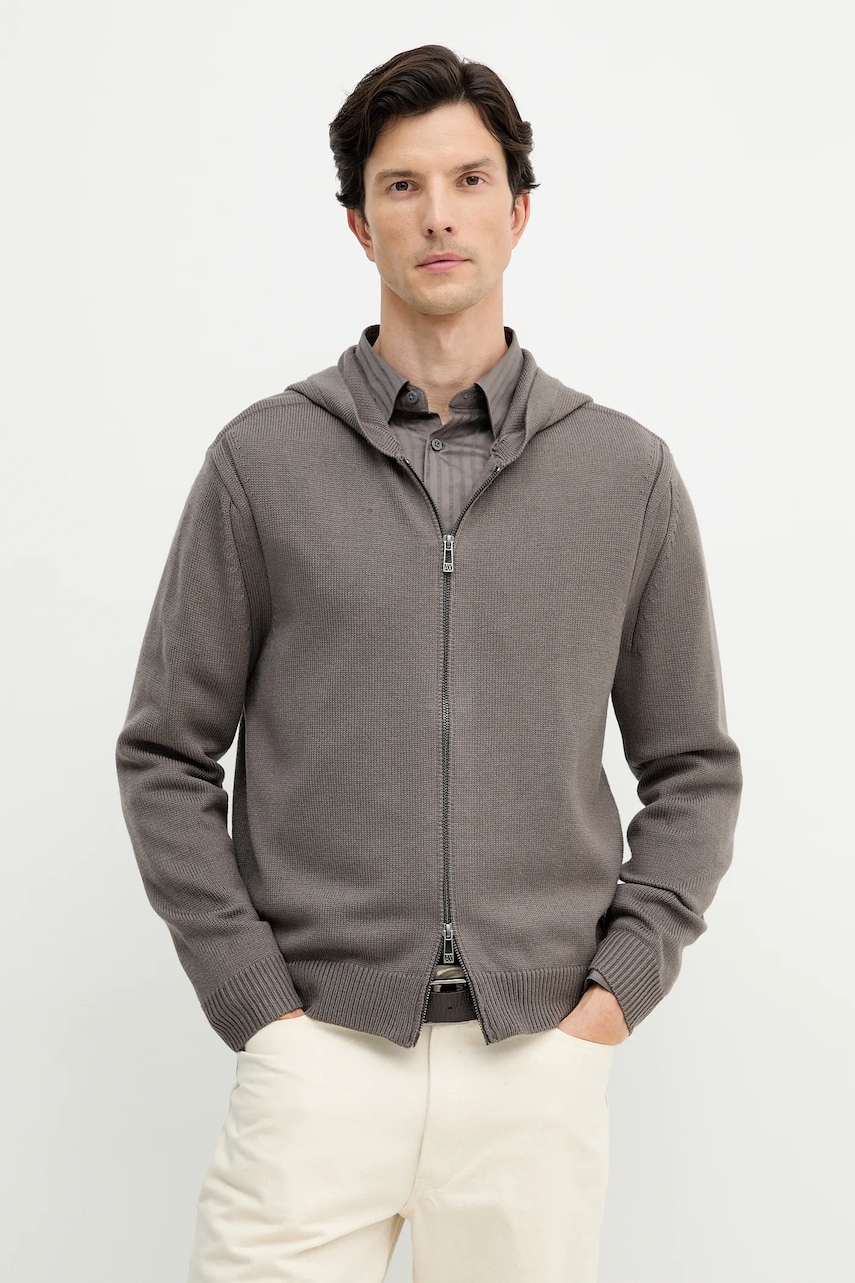 Levně Svetr s příměsí vlny Armani Exchange šedá barva, XM000905 AF14008