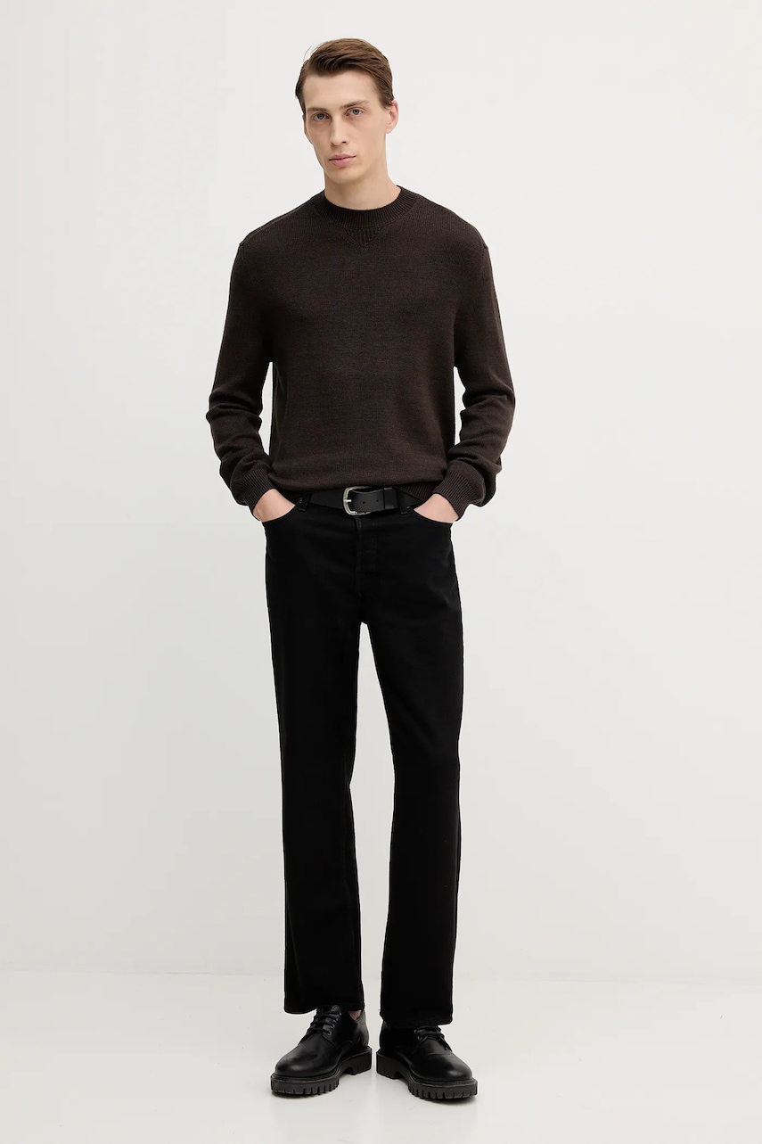 Свитер с примесью шерсти Armani Exchange цвет коричневый XM001916 AF14008 Свитер с примесью шерсти Armani Exchange цвет коричневый XM001916 AF14008