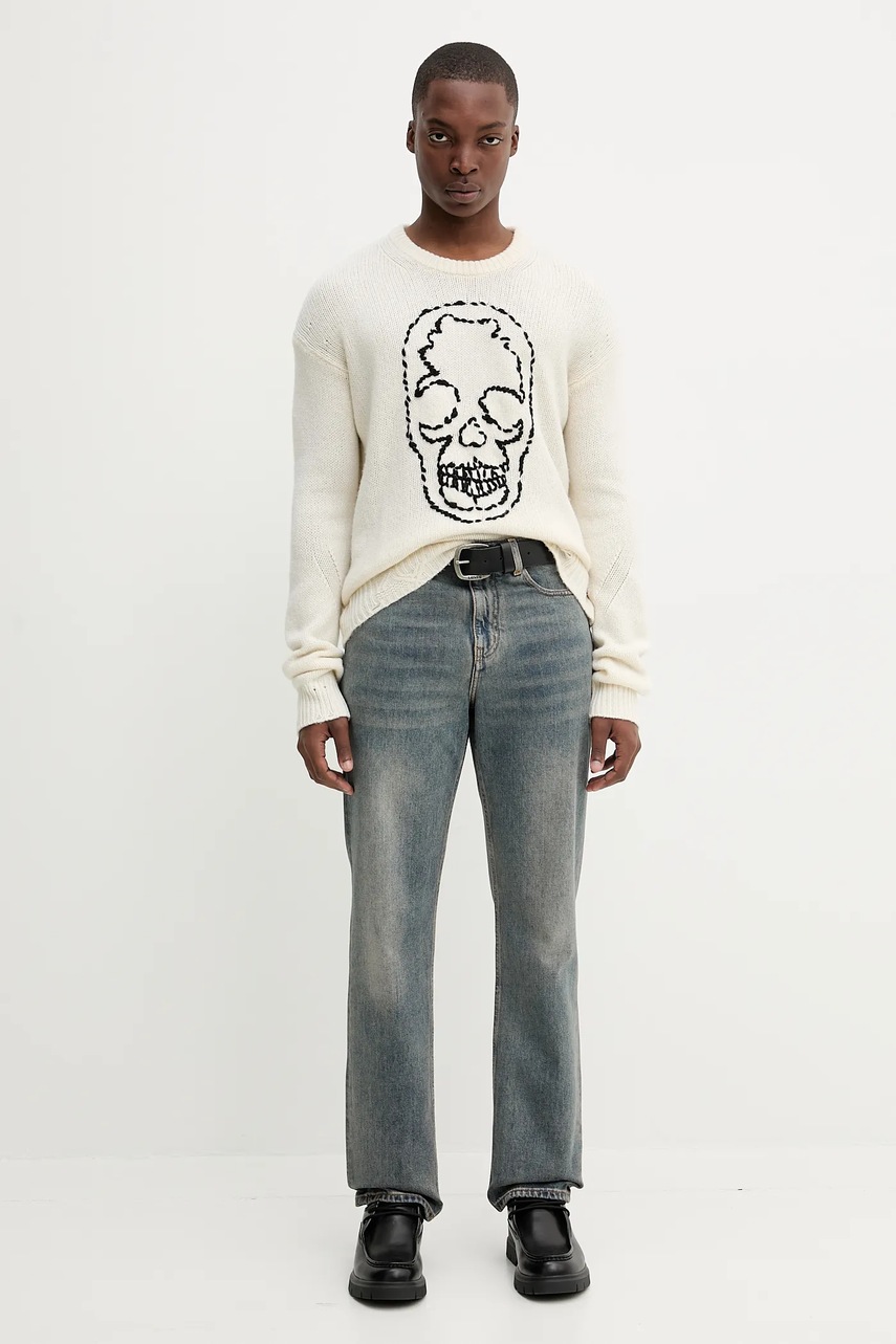 Шерстяной свитер ZADIG&VOLTAIRE цвет бежевый KMSW01792 Шерстяной свитер ZADIG&VOLTAIRE цвет бежевый KMSW01792