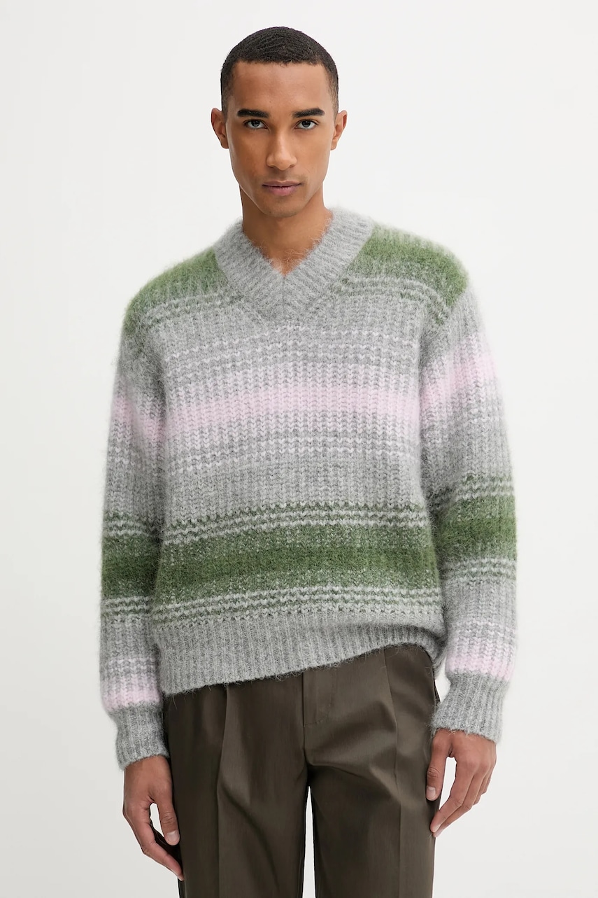 Kenzo pulover de lână culoarea gri, călduros, FF65PU7423CG