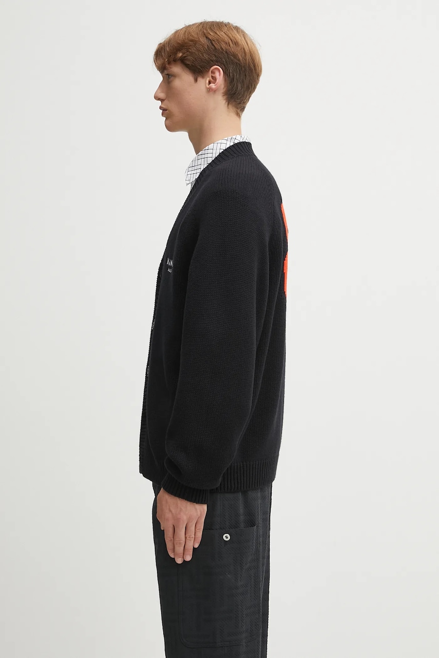 Кардиган с примесью шерсти Kenzo цвет чёрный FF65CA7443LA Кардиган с примесью шерсти Kenzo цвет чёрный FF65CA7443LA