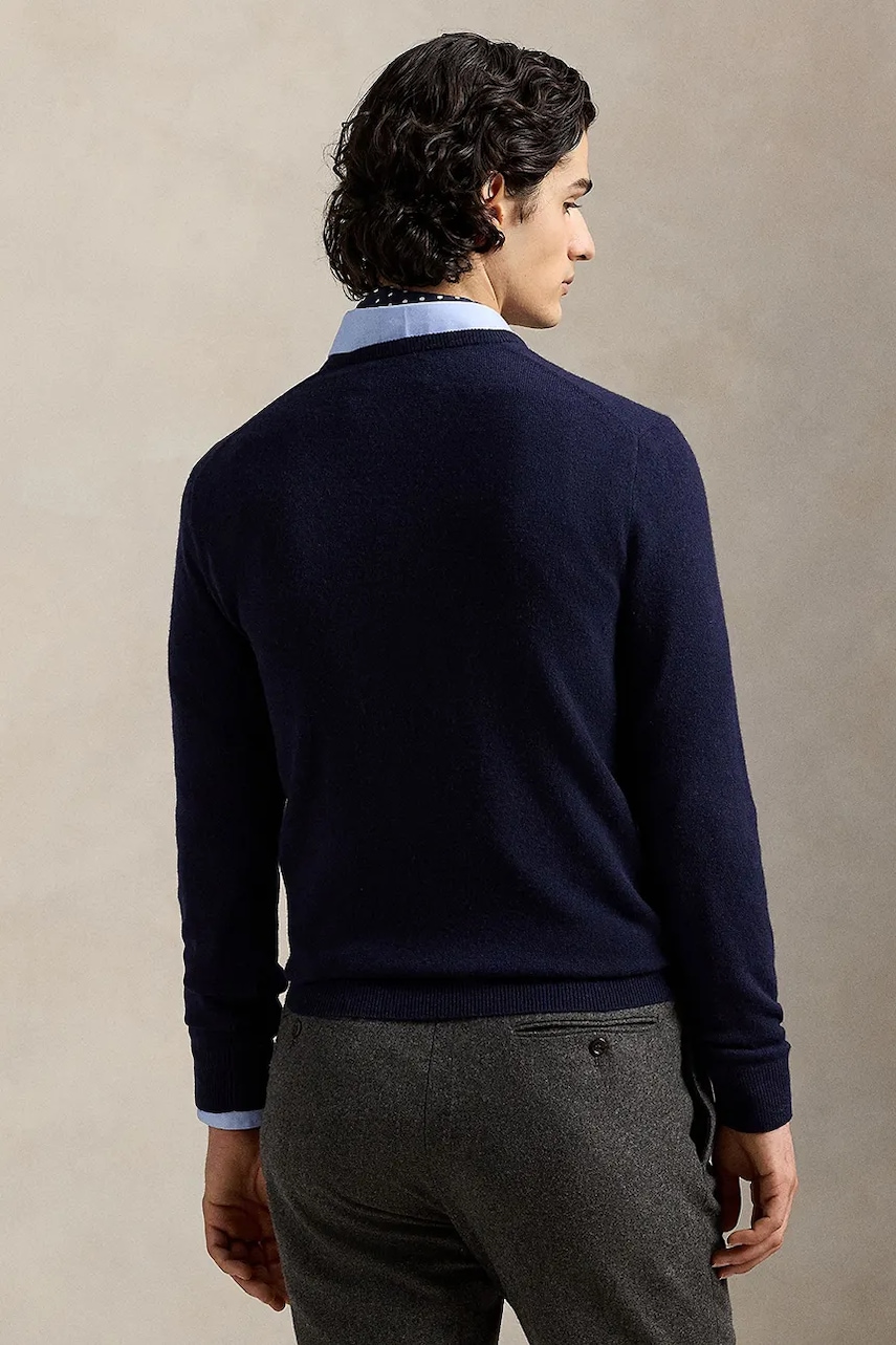 Шерстяной свитер Polo Ralph Lauren цвет синий 710974148 Шерстяной свитер Polo Ralph Lauren цвет синий 710974148