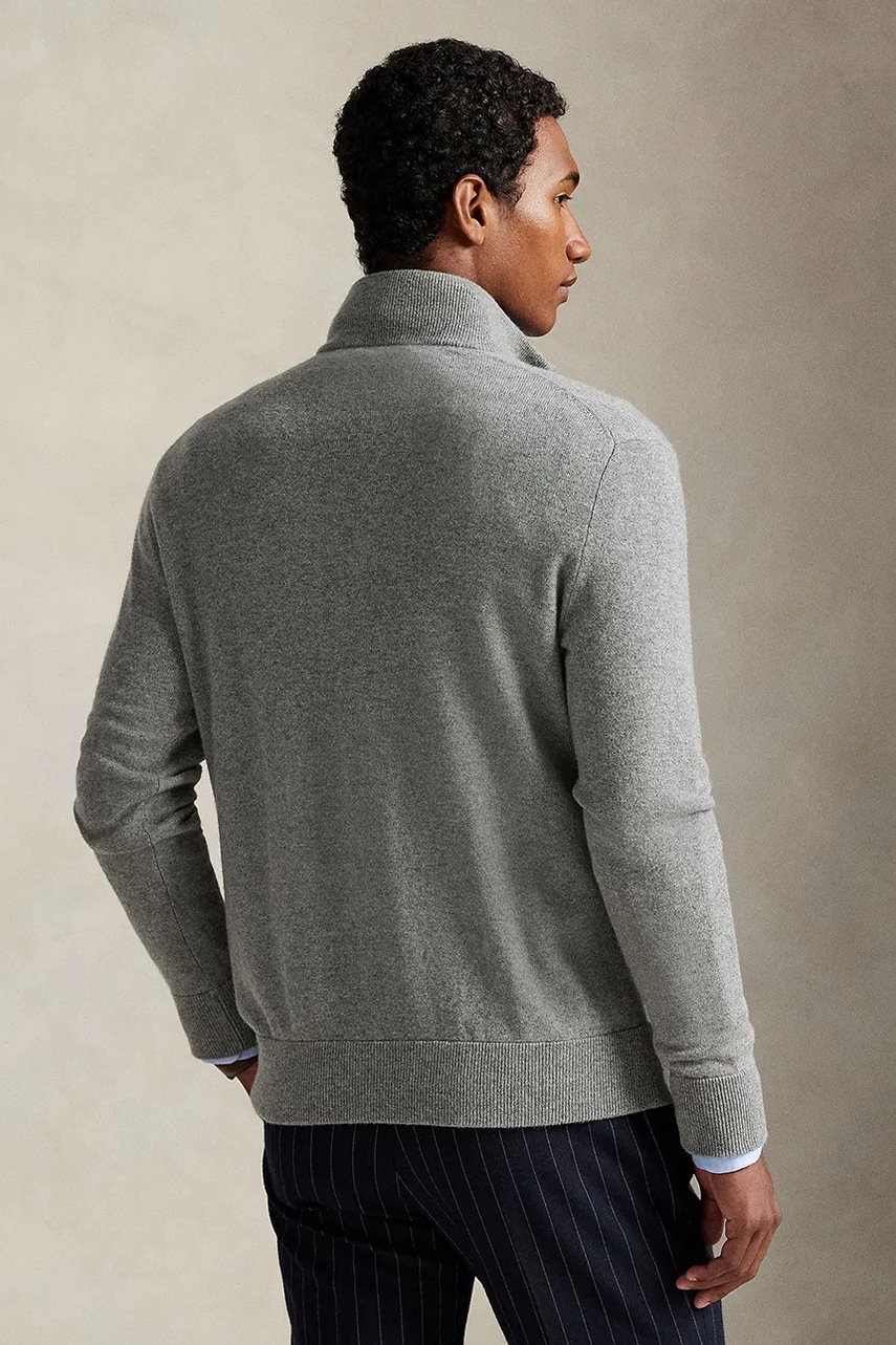 Шерстяной кардиган Polo Ralph Lauren цвет серый 710974149