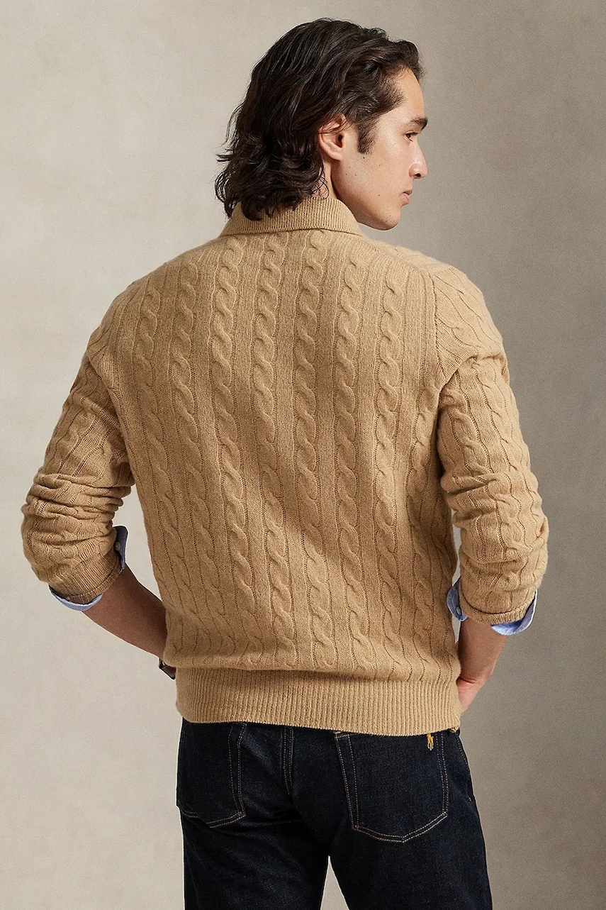 Шерстяной свитер Polo Ralph Lauren цвет жёлтый лёгкий 710974165 Шерстяной свитер Polo Ralph Lauren цвет жёлтый лёгкий 710974165