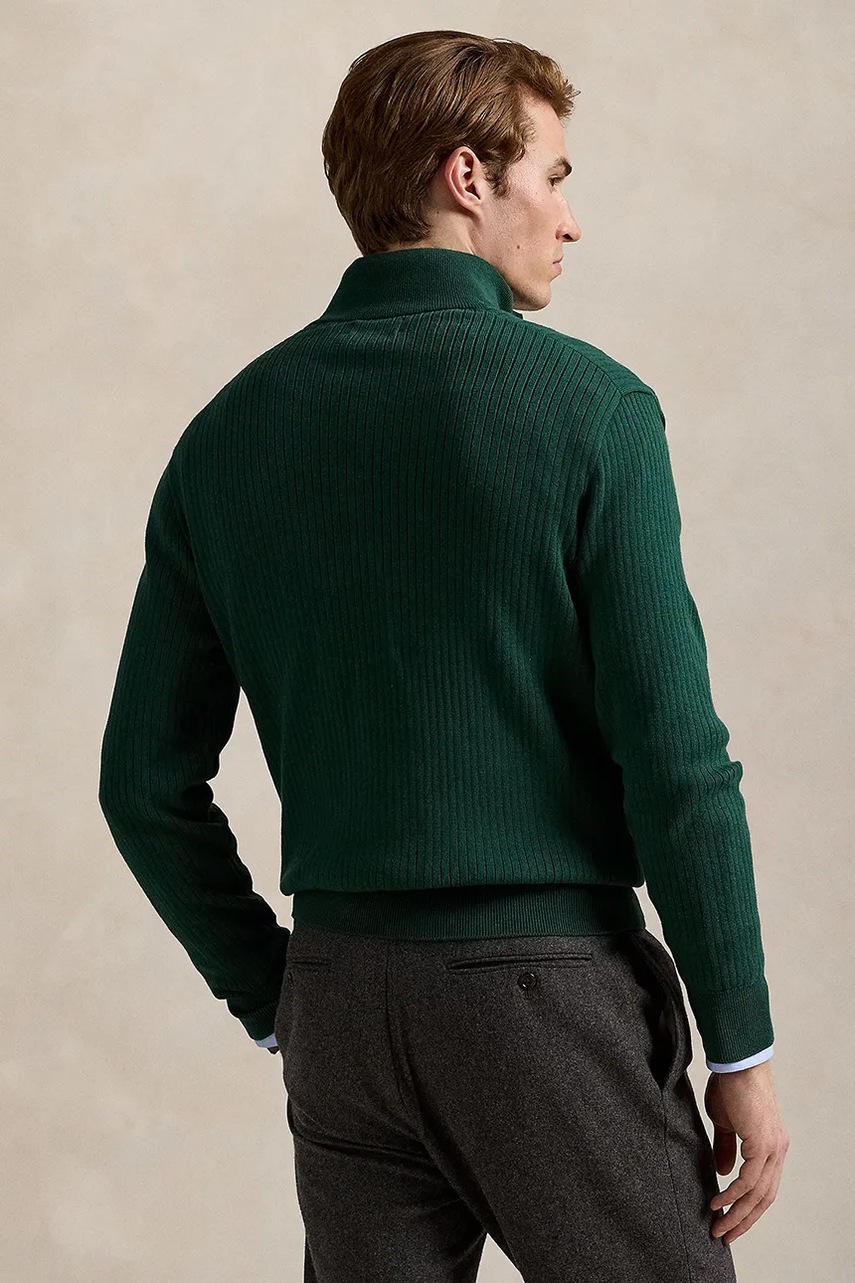 Хлопковый свитер Polo Ralph Lauren цвет зелёный лёгкий 710979101 Хлопковый свитер Polo Ralph Lauren цвет зелёный лёгкий 710979101