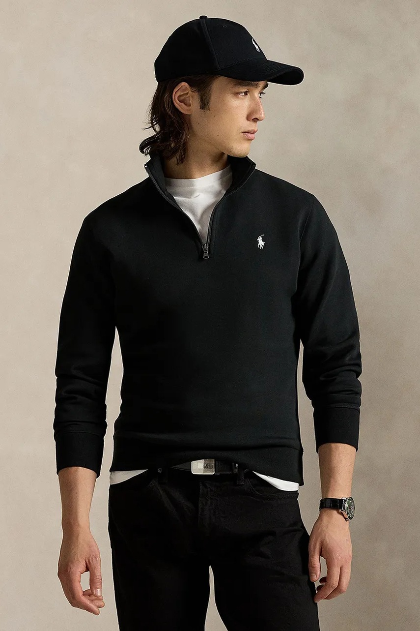 Levně Svetr Polo Ralph Lauren pánský, černá barva, 710P06234