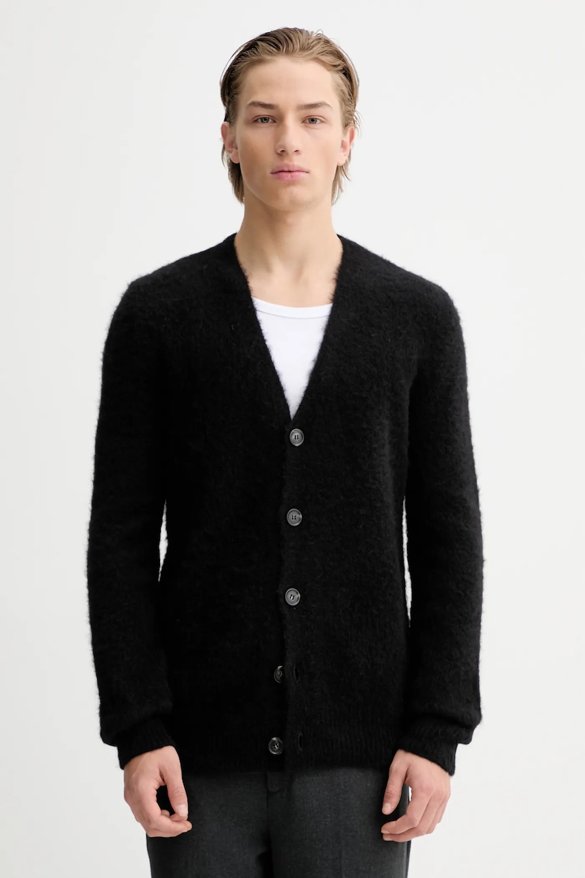 A.P.C. cardigan din amestec de lână Cardigan Davis culoarea negru, WPABE.M22330