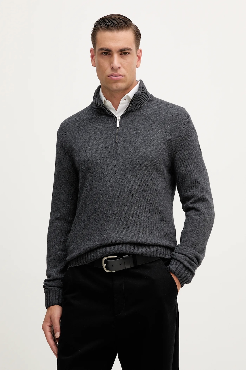 Colmar pulover de lână culoarea gri, cu turtleneck, 4472.5YR