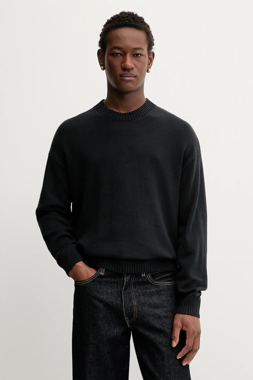 Hollister Co. pulover culoarea negru, KI320-5058