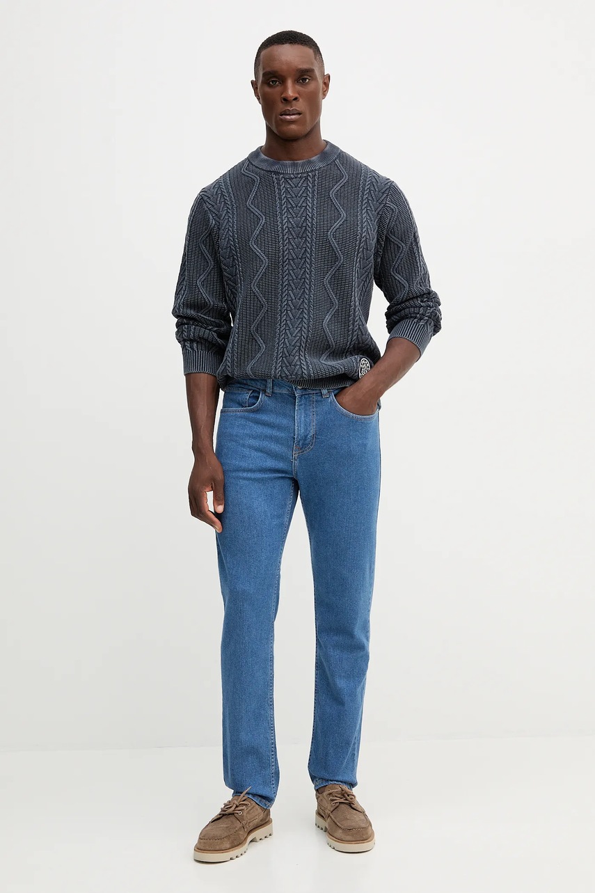 Хлопковый свитер Pepe Jeans цвет синий  PM7000001