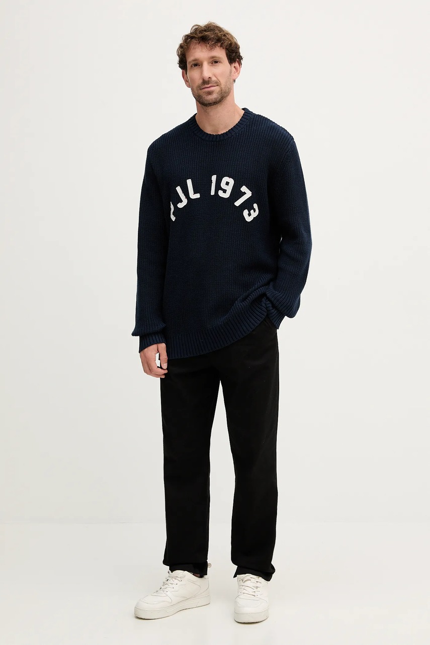 Хлопковый свитер Pepe Jeans цвет синий тёплый PM7000006