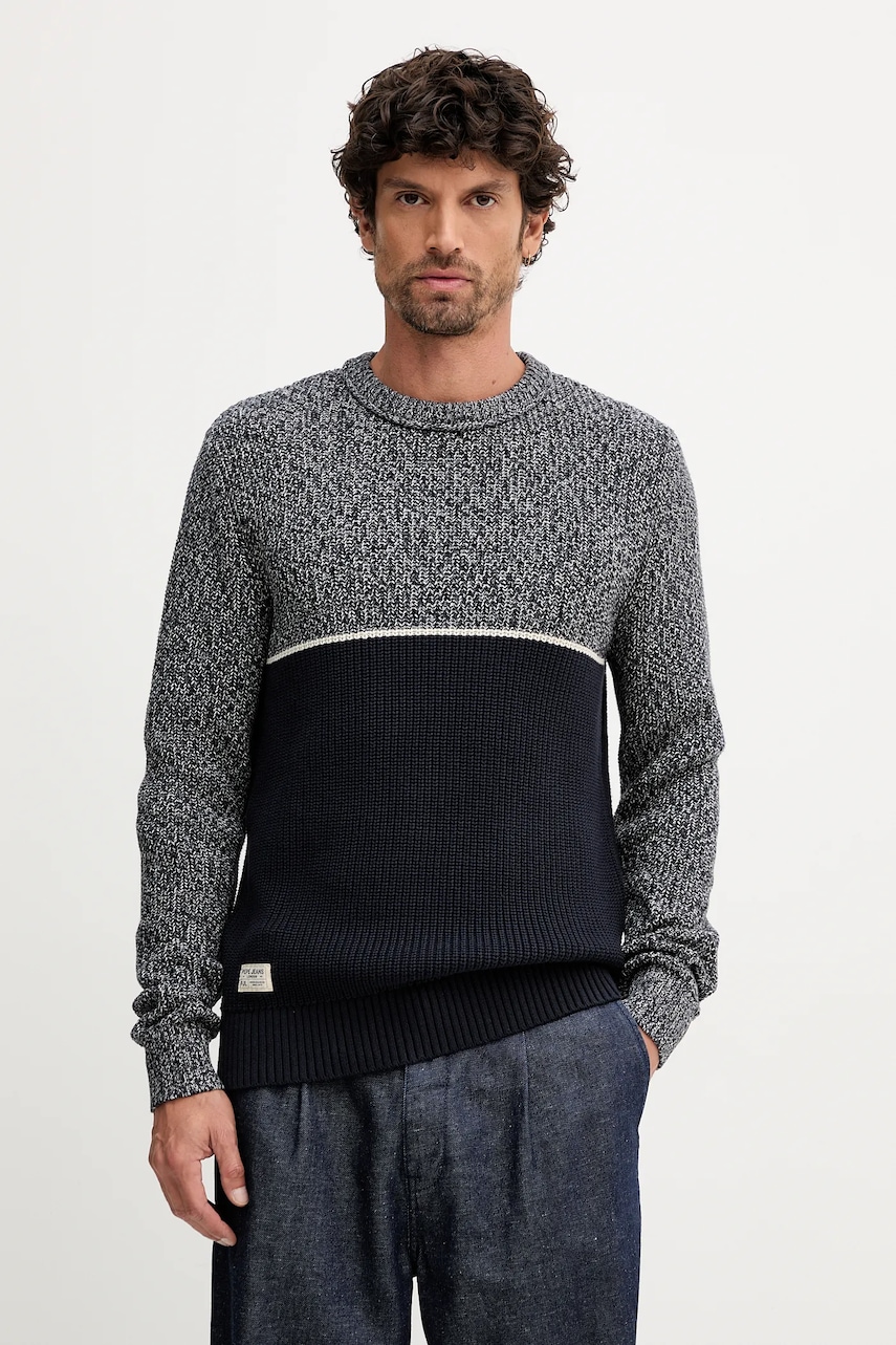 Pepe Jeans pulover de bumbac culoarea bleumarin, călduros, PM7000019