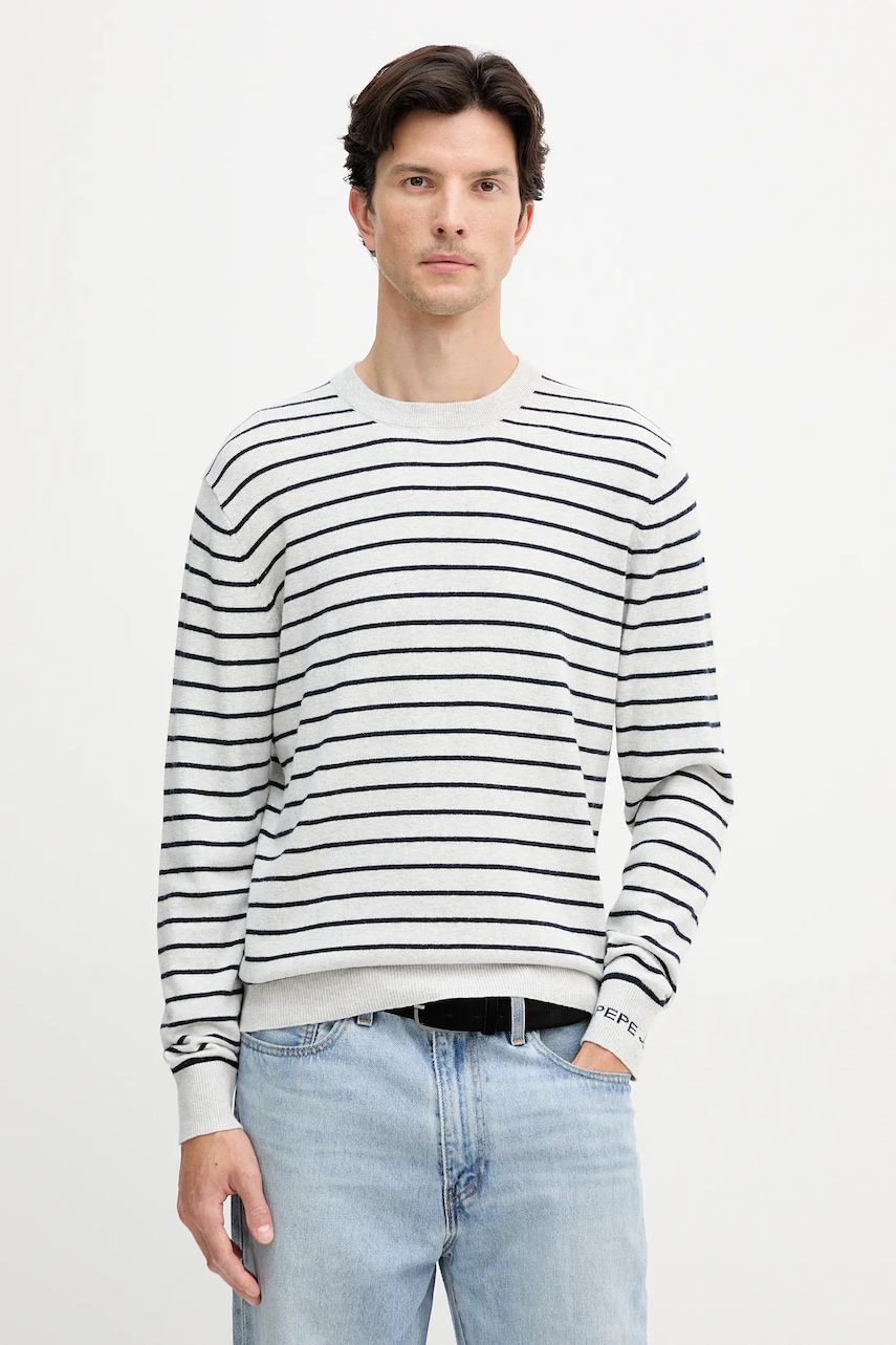 Pepe Jeans pulover din amestec de lână culoarea gri, light, PM7000010