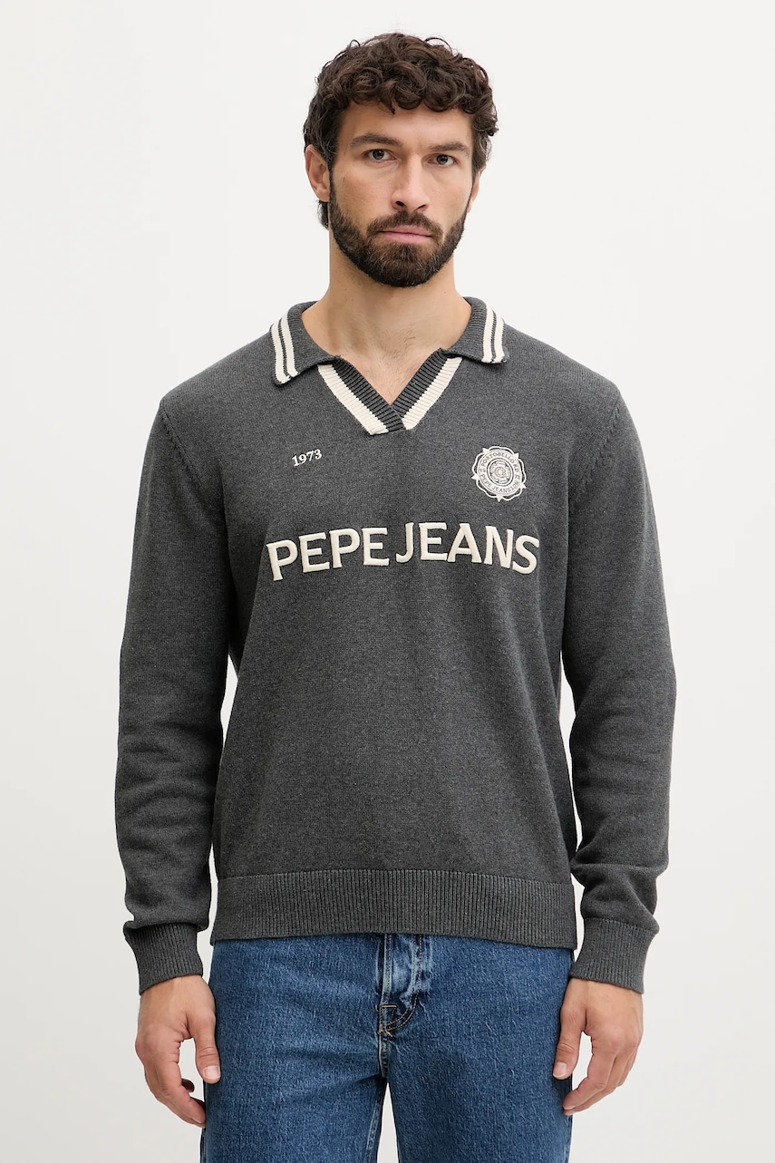 Pepe Jeans pulover de bumbac culoarea gri, PM7000020