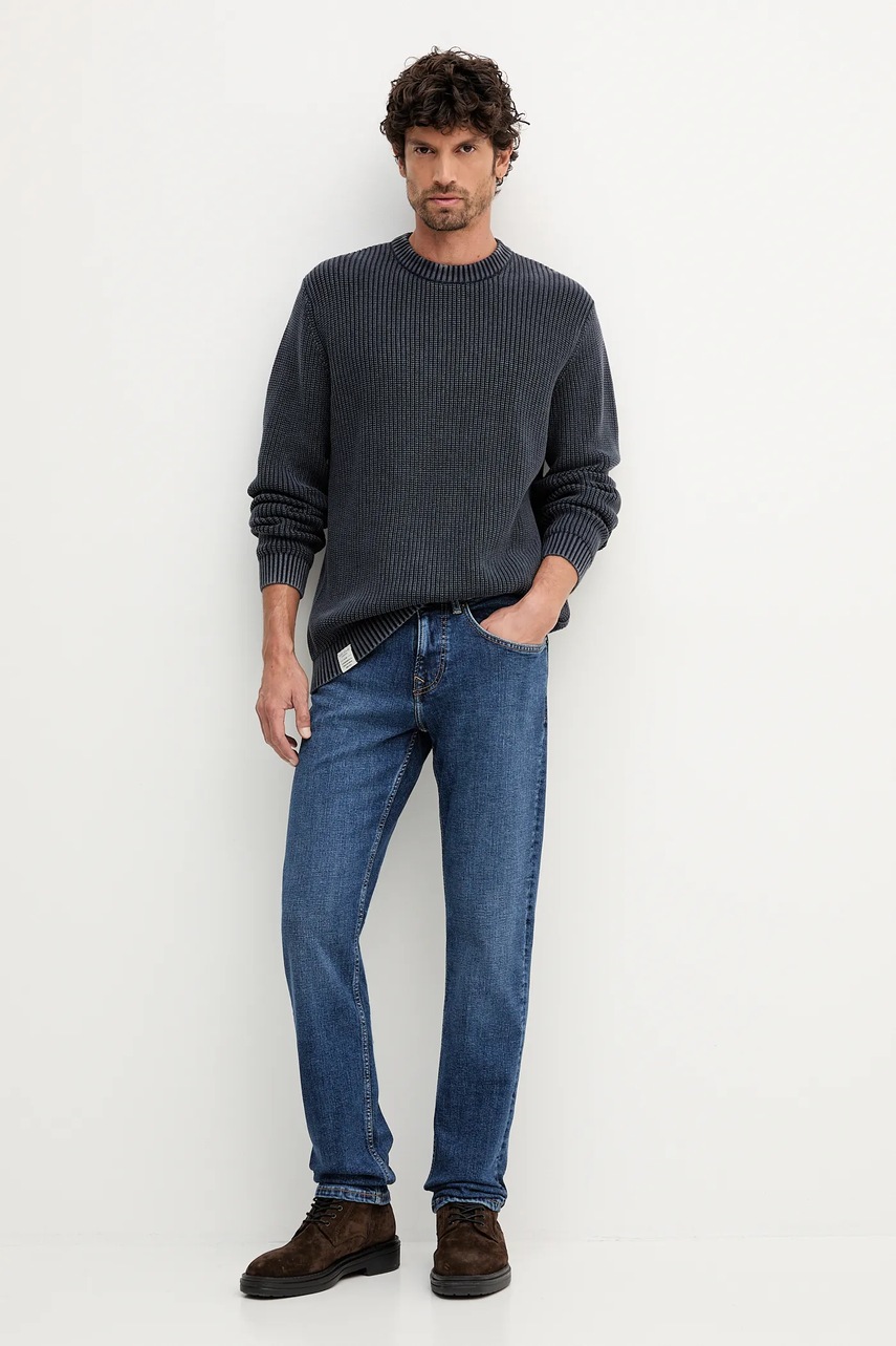 Хлопковый свитер Pepe Jeans цвет синий тёплый PM7000022