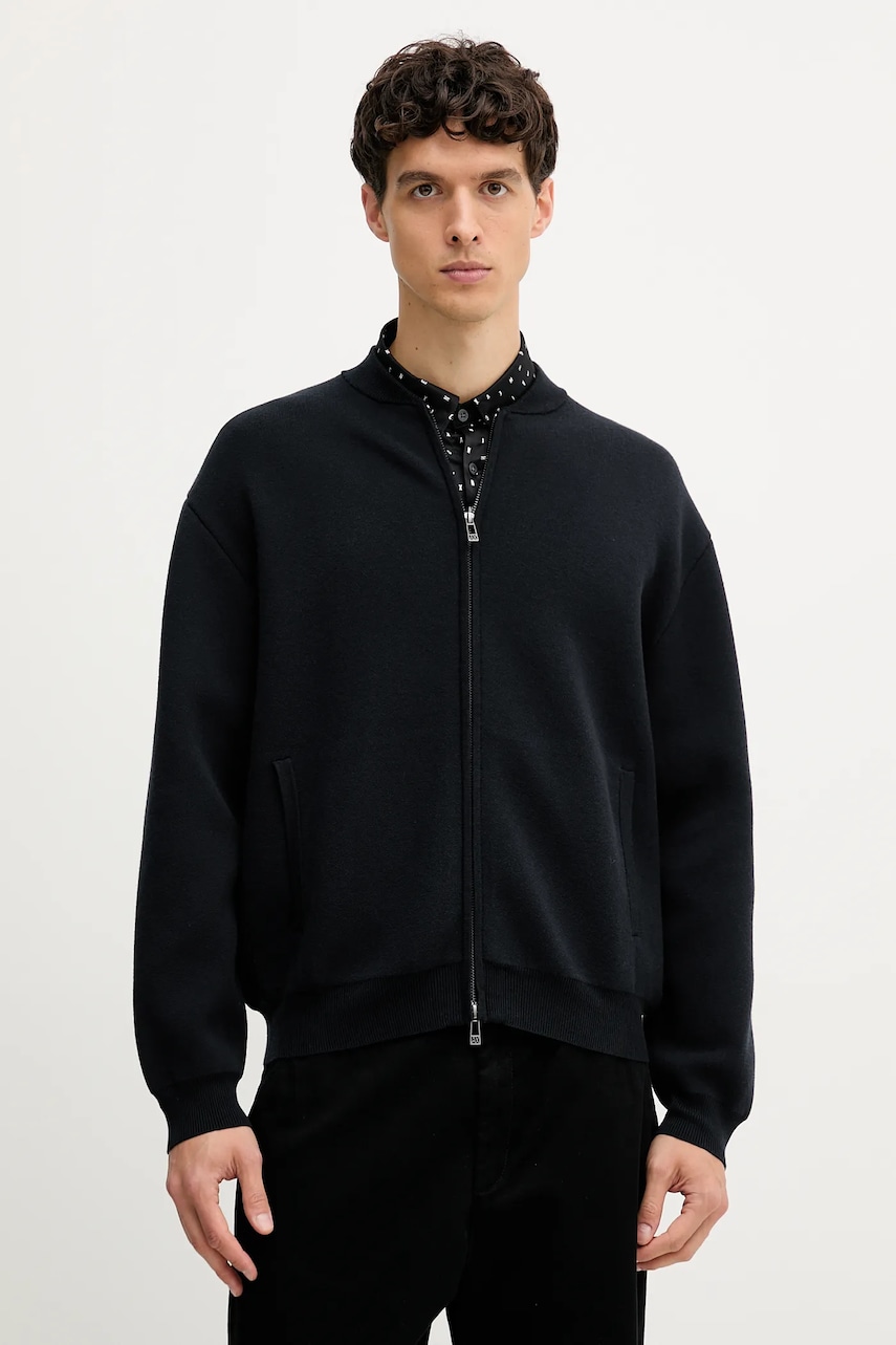Levně Kardigan Armani Exchange pánský, tmavomodrá barva, XM001920 AF16913