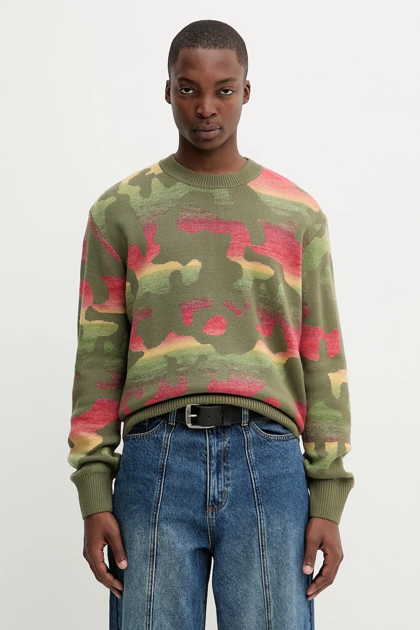 Desigual pulover culoarea verde, 25WMJF09