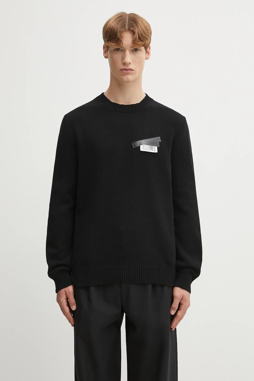MM6 Maison Margiela pulover de lână culoarea negru, SH2HL0030.M13168.900S