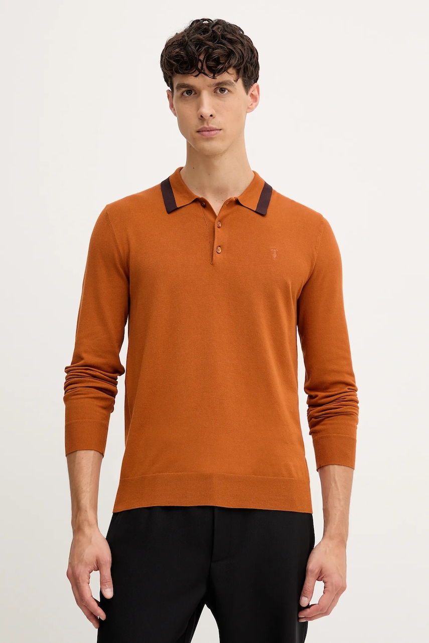 Trussardi pulover culoarea portocaliu, light, M0198000021N