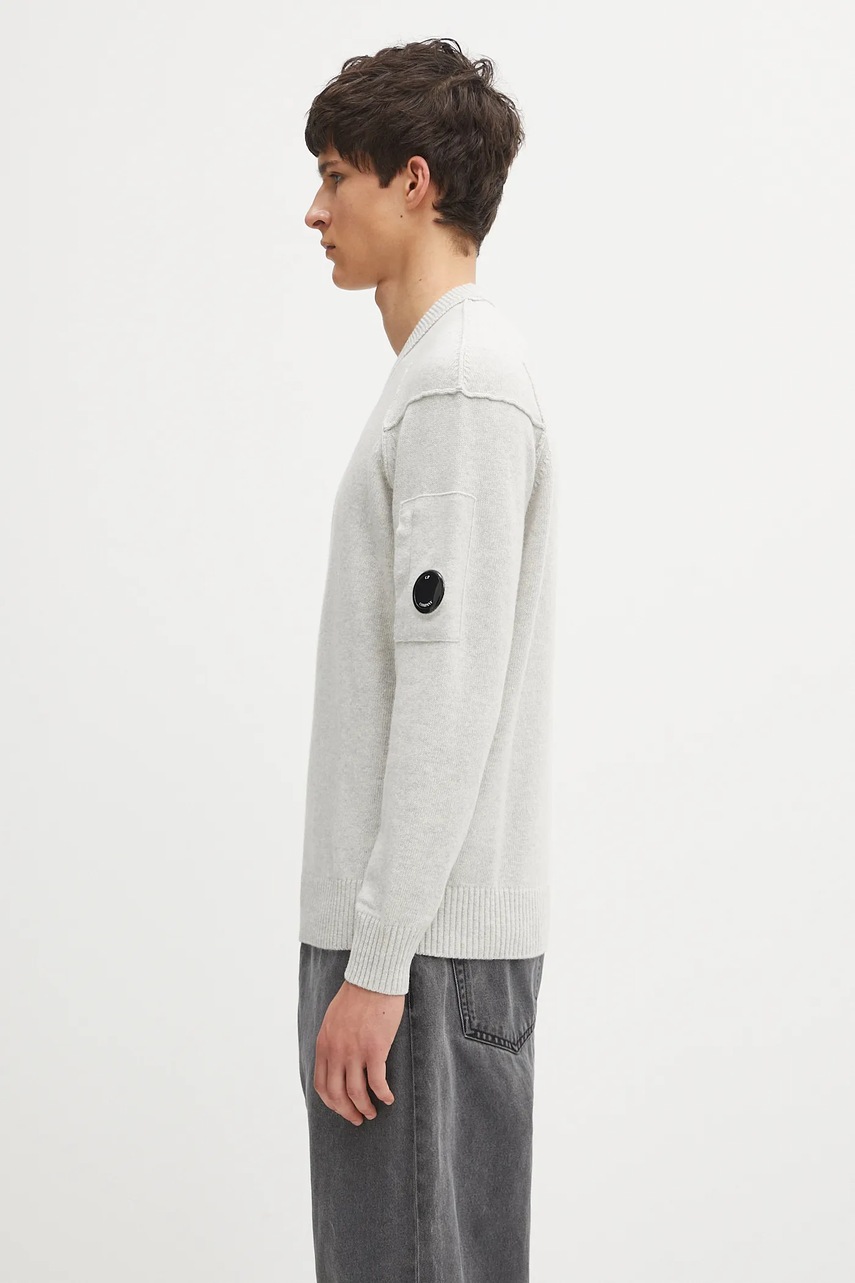 Свитер с шерстью C.P. Company цвет бежевый  19CMKN707A110149A