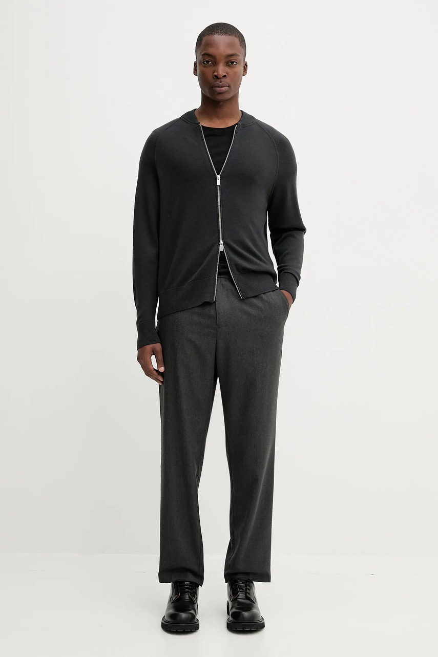 Шерстяной кардиган BARENA VENEZIA Knitwear Dugo цвет серый KNU5291.504