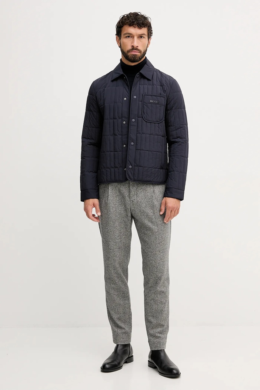 Свитер Lindbergh цвет синий лёгкий с гольфом 30-80094