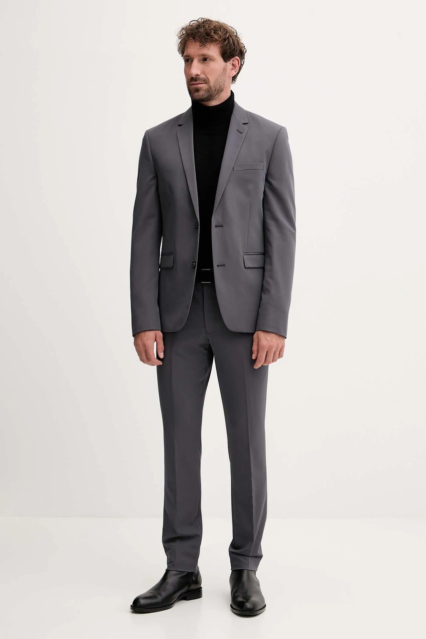 Свитер Lindbergh цвет чёрный лёгкий с гольфом 30-80094