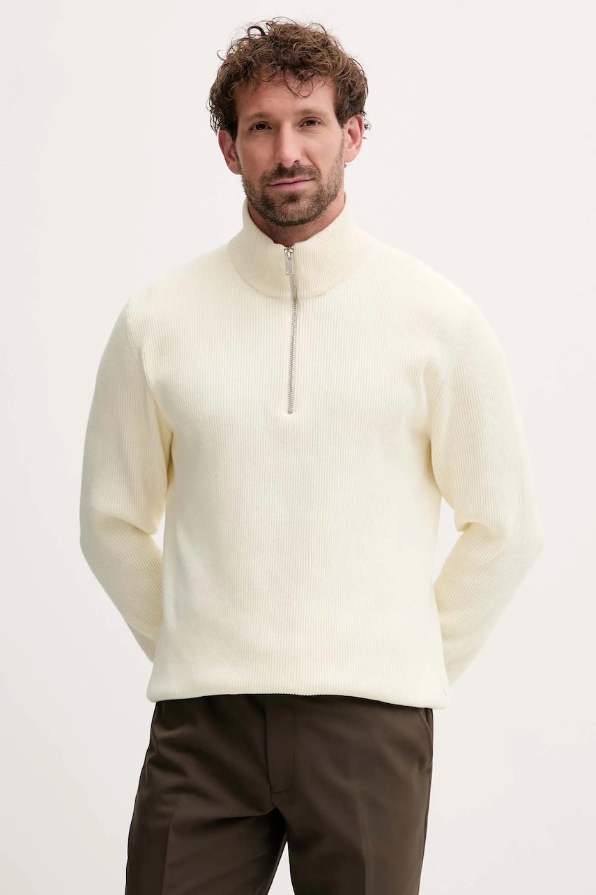 Lindbergh pulover culoarea bej, cu turtleneck, 30-804030
