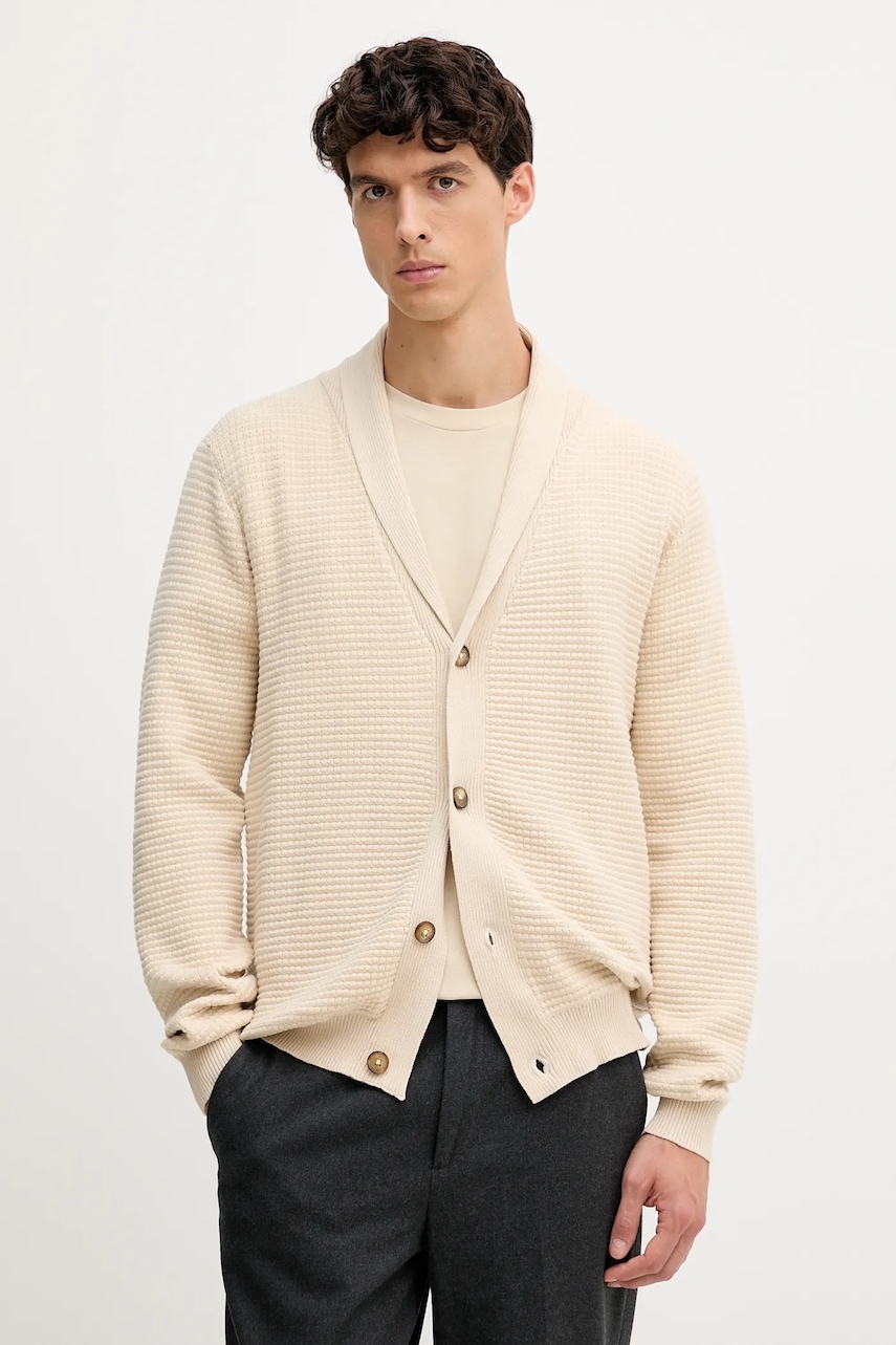 Lindbergh cardigan culoarea bej, 30-831058