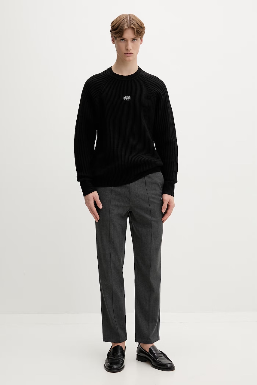 Filling Pieces sveter pánsky s vlnou Knit Sweater Raglan