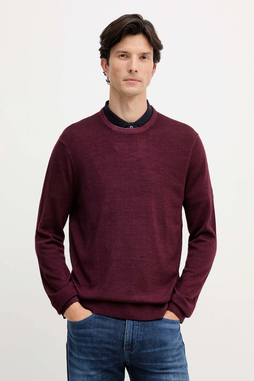 Michael Kors pulover de lână culoarea bordo, light, CF560HW7AP
