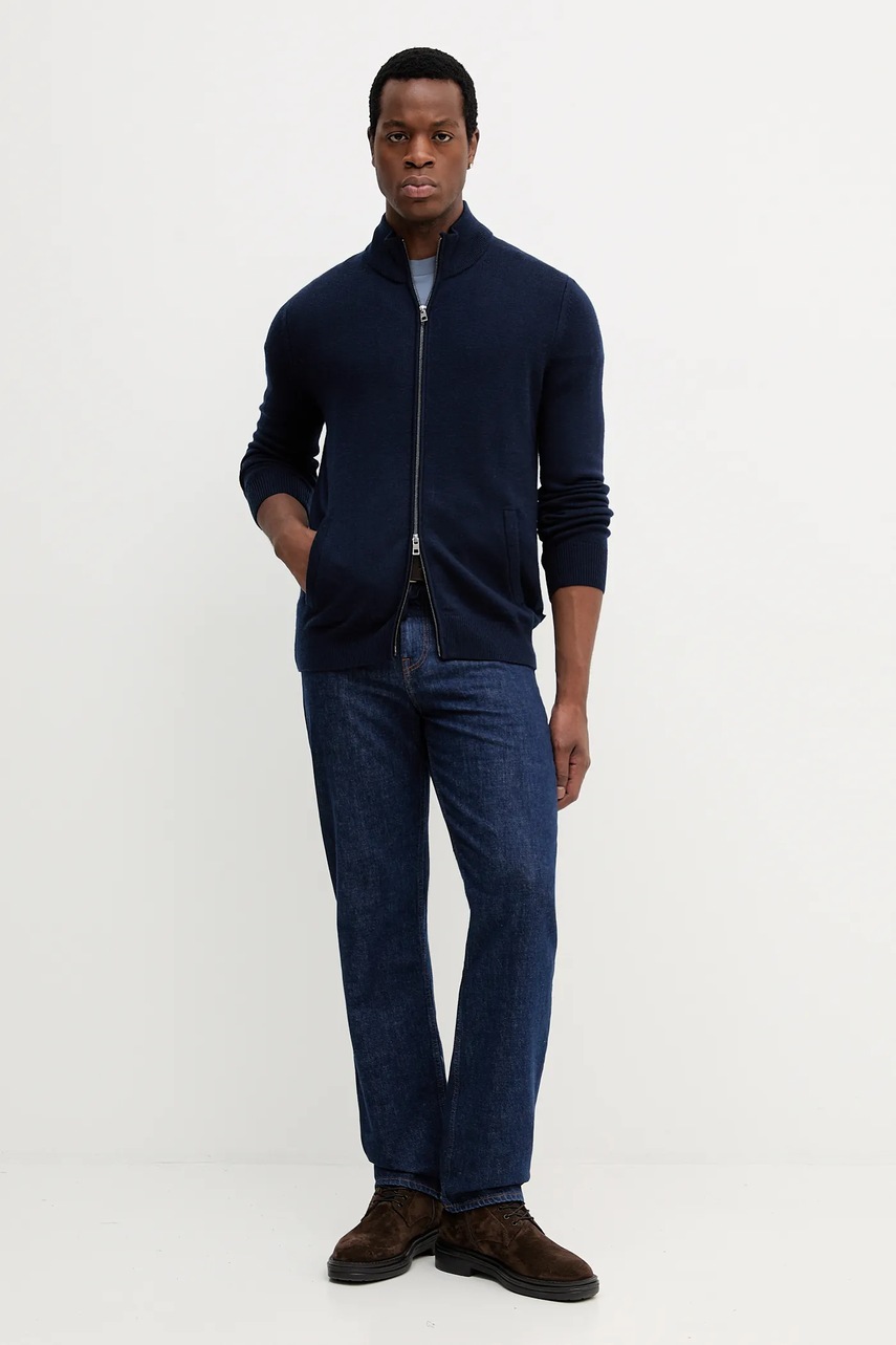 Шерстяной кардиган Michael Kors цвет синий CF560HV7AP