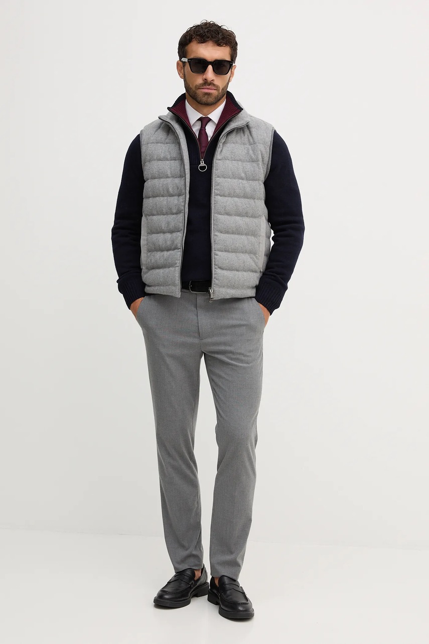 Шерстяной свитер Barbour NELSON цвет синий  MKN0863