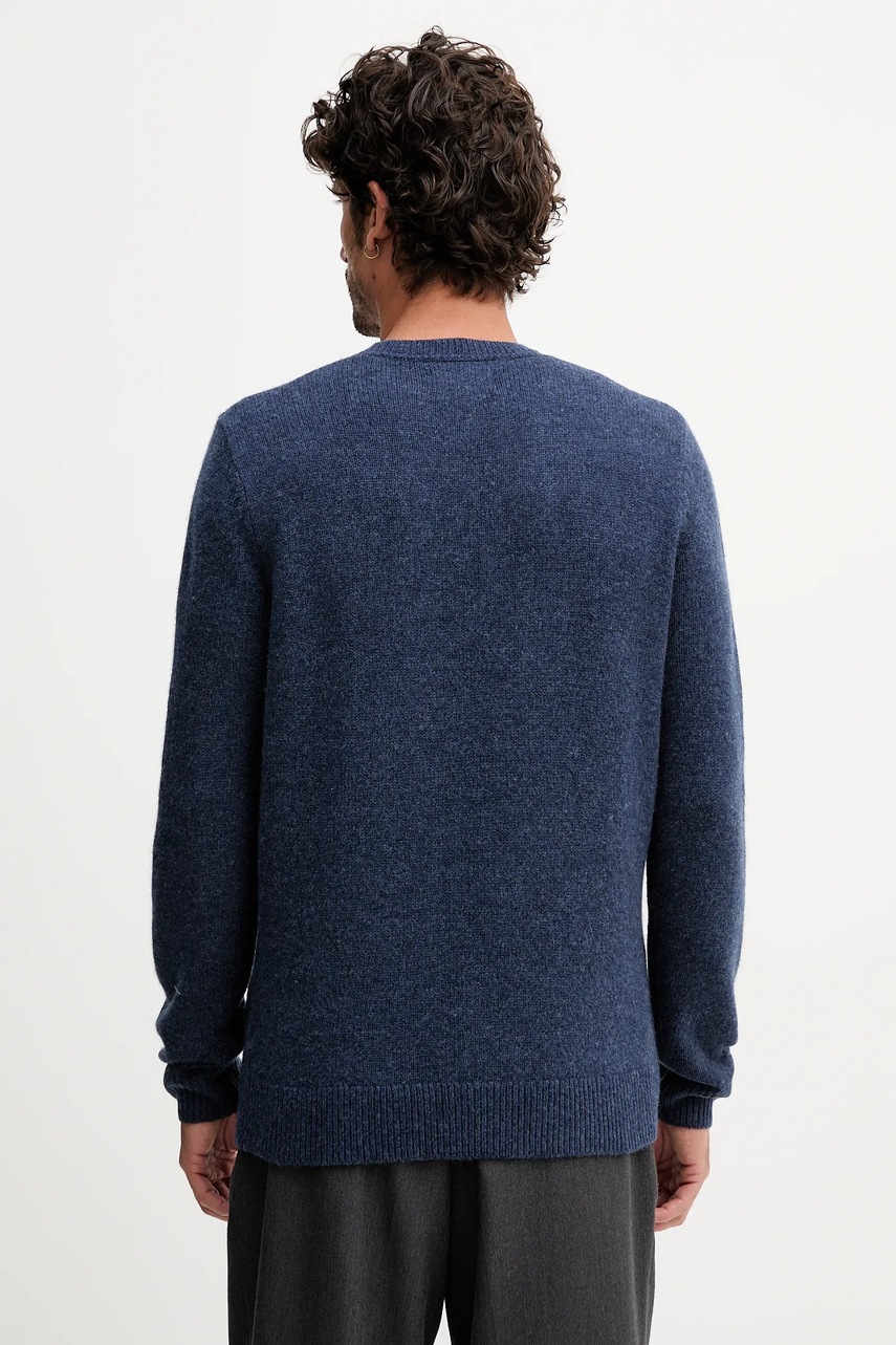 Шерстяной свитер Barbour цвет синий  MKN1666