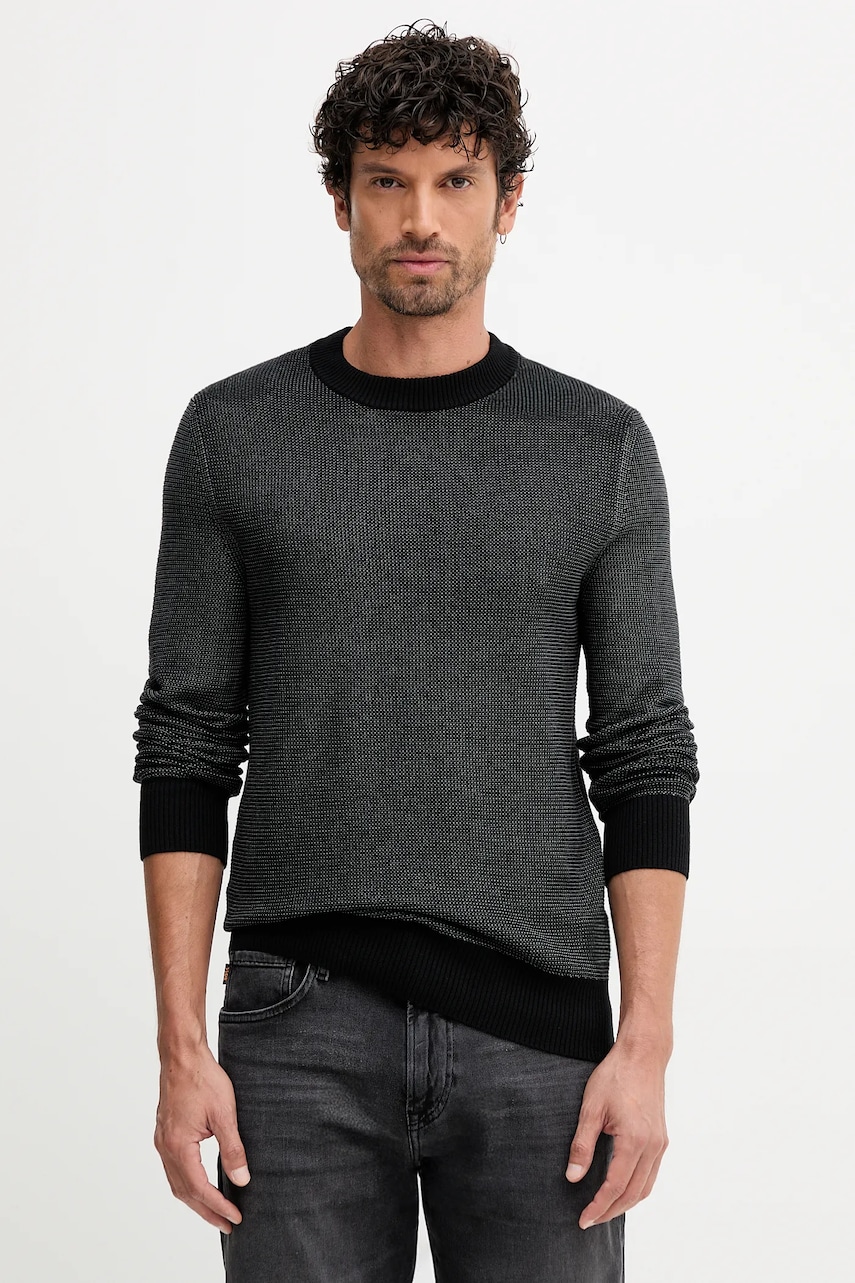 BOSS Orange pulover culoarea negru, light, 50548673