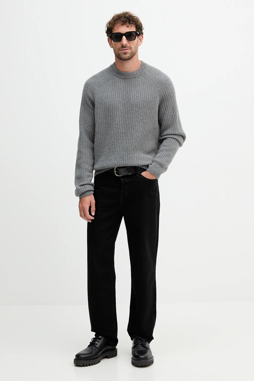 Свитер с шерстью BOSS Orange цвет серый  50548674