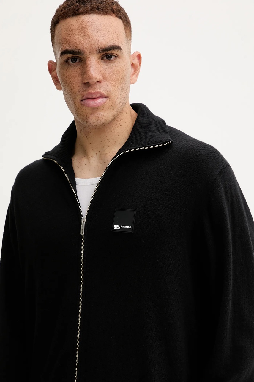 Kardigan s příměsí vlny Karl Lagerfeld Jeans (obrázek 4)