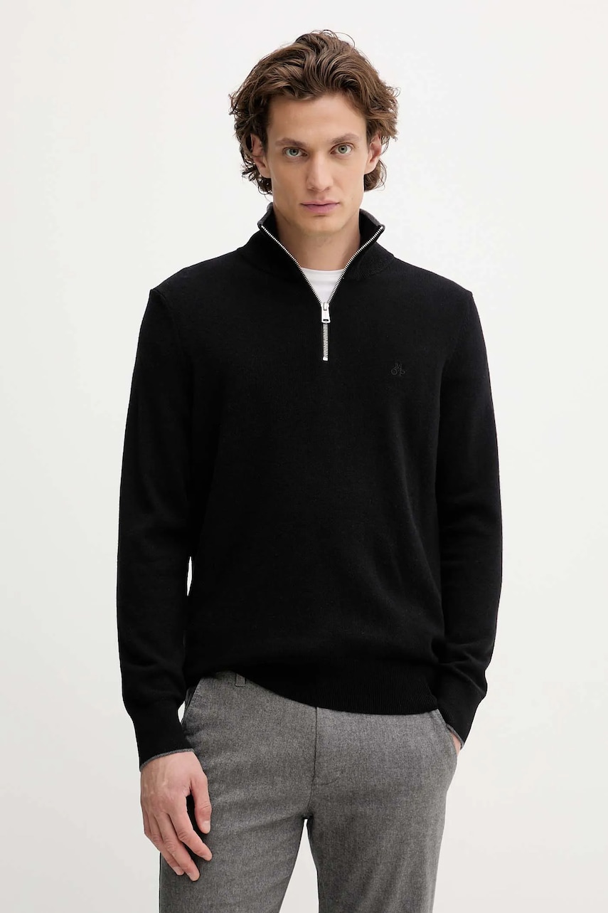 Marc O'Polo pulover din amestec de lână culoarea negru, light, 529514460314