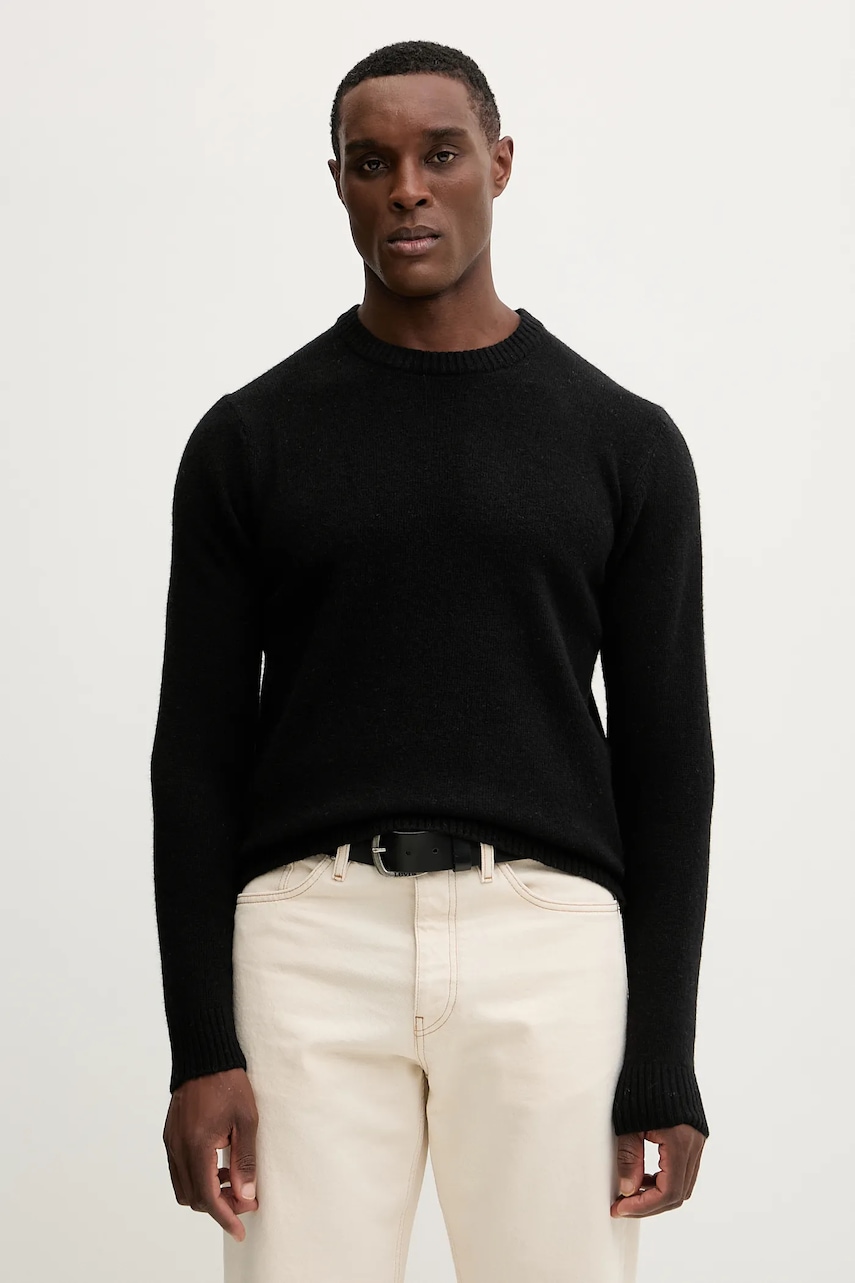 Lindbergh pulover din amestec de lână culoarea negru, light, 30.800220