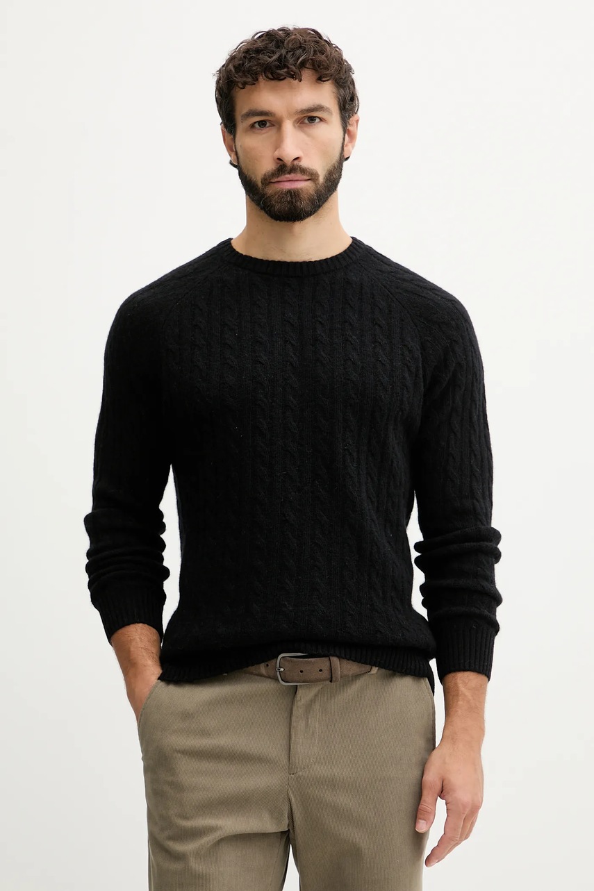 Lindbergh pulover din amestec de lână culoarea negru, 30.800227